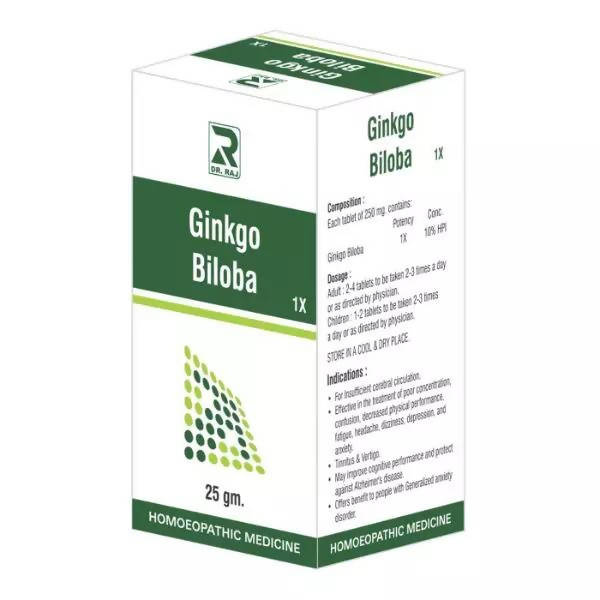 Dr. Raj Homeopathy Ginkgo Biloba Tablets | Grocsy