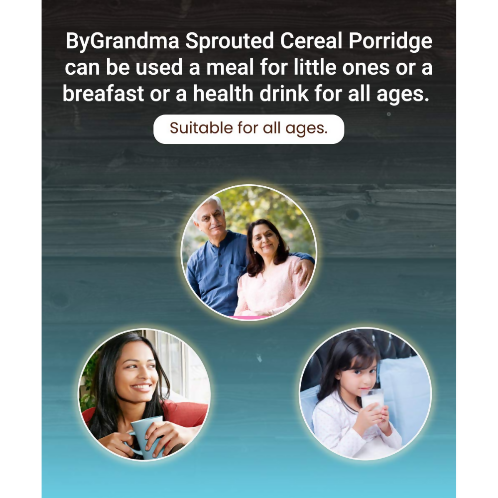 By Grandma Sprouted Cereal Mix - Soya and Wheat with Almonds & Sunflower Seeds | Grocsy