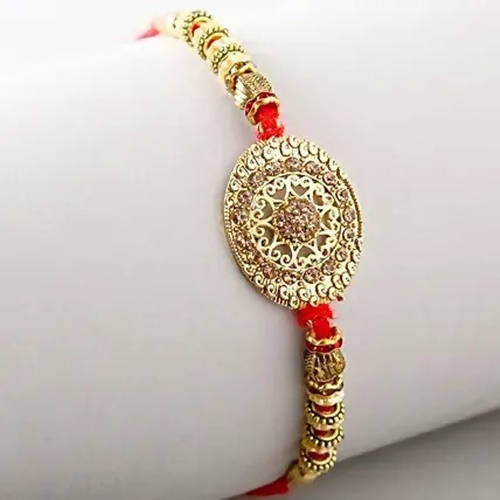 Luxury American Diamond Premium Rakhi | Grocsy