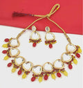 Joban Fashion Hand Made High Quality Gold Plated Base Metal Alloy Kundan Stone Studded Kundan Jewellery Set | Grocsy
