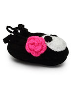 Chutput Kids Woollen Hand Knitted Cartoon Face Detailed Booties - Black | Grocsy