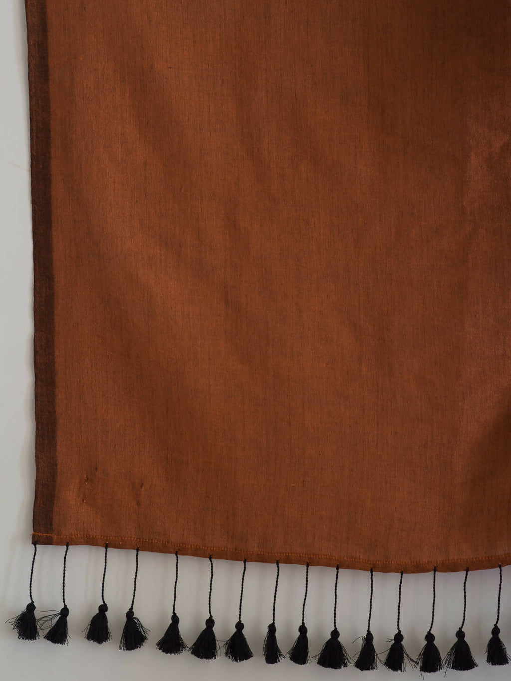 Suta Rust Solid Cotton Blend Saree | Grocsy