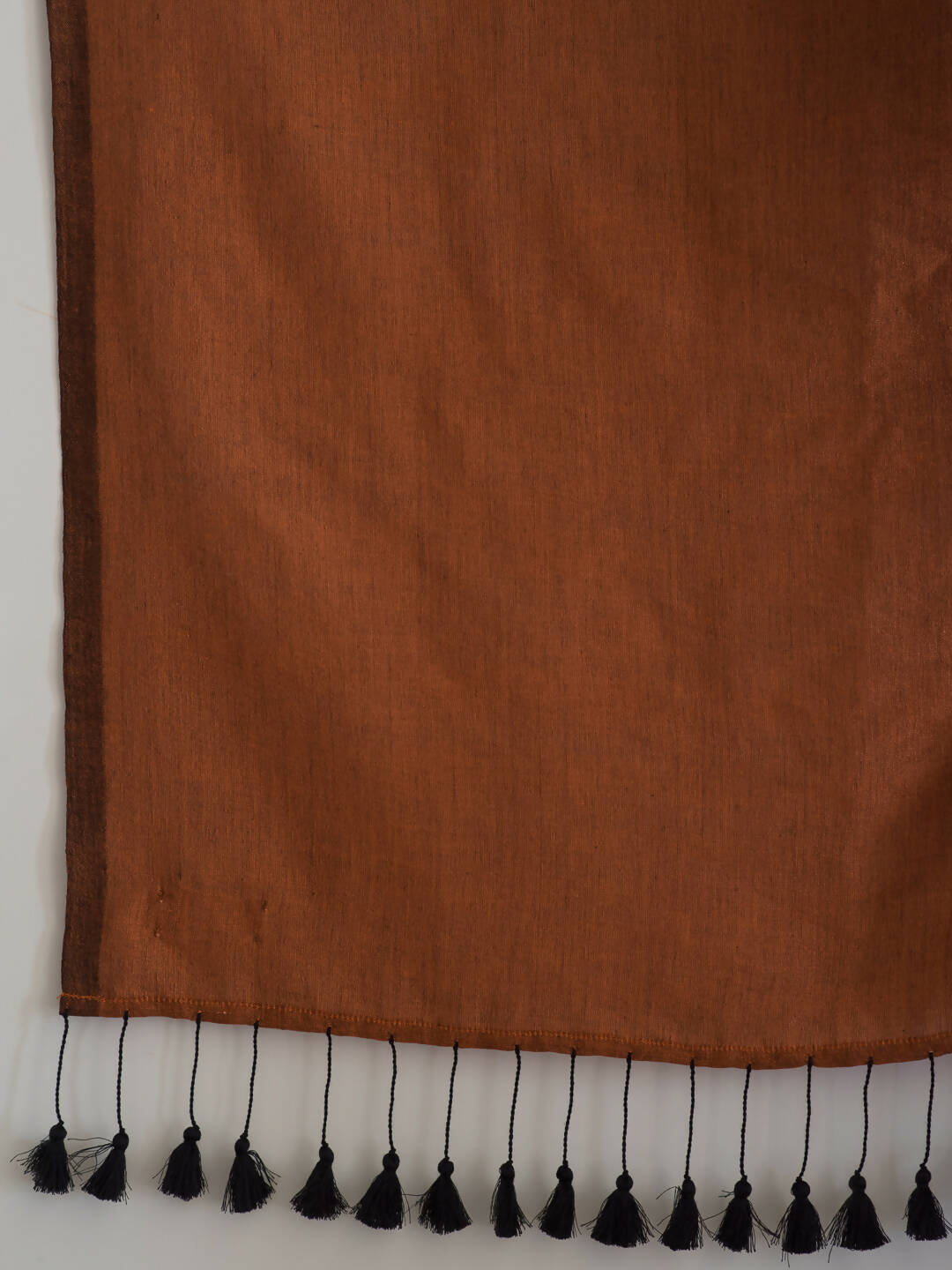 Suta Rust Solid Cotton Blend Saree | Grocsy