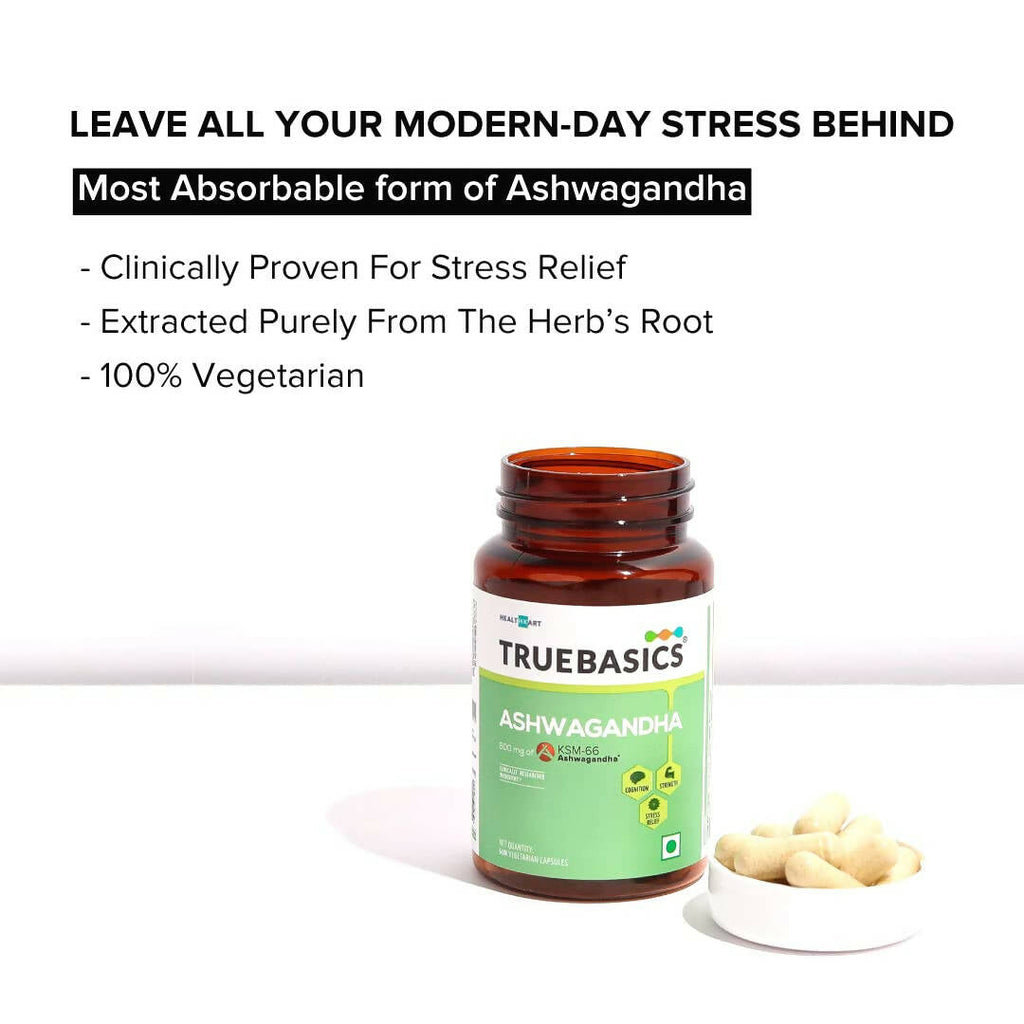 TrueBasics Ashwagandha Capsules | Grocsy