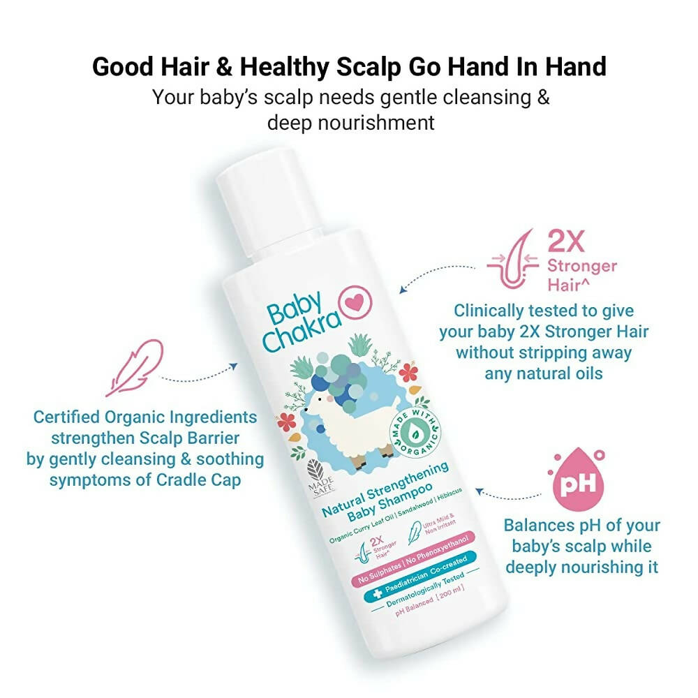 BabyChakra Natural Strengthening Baby Shampoo | Grocsy