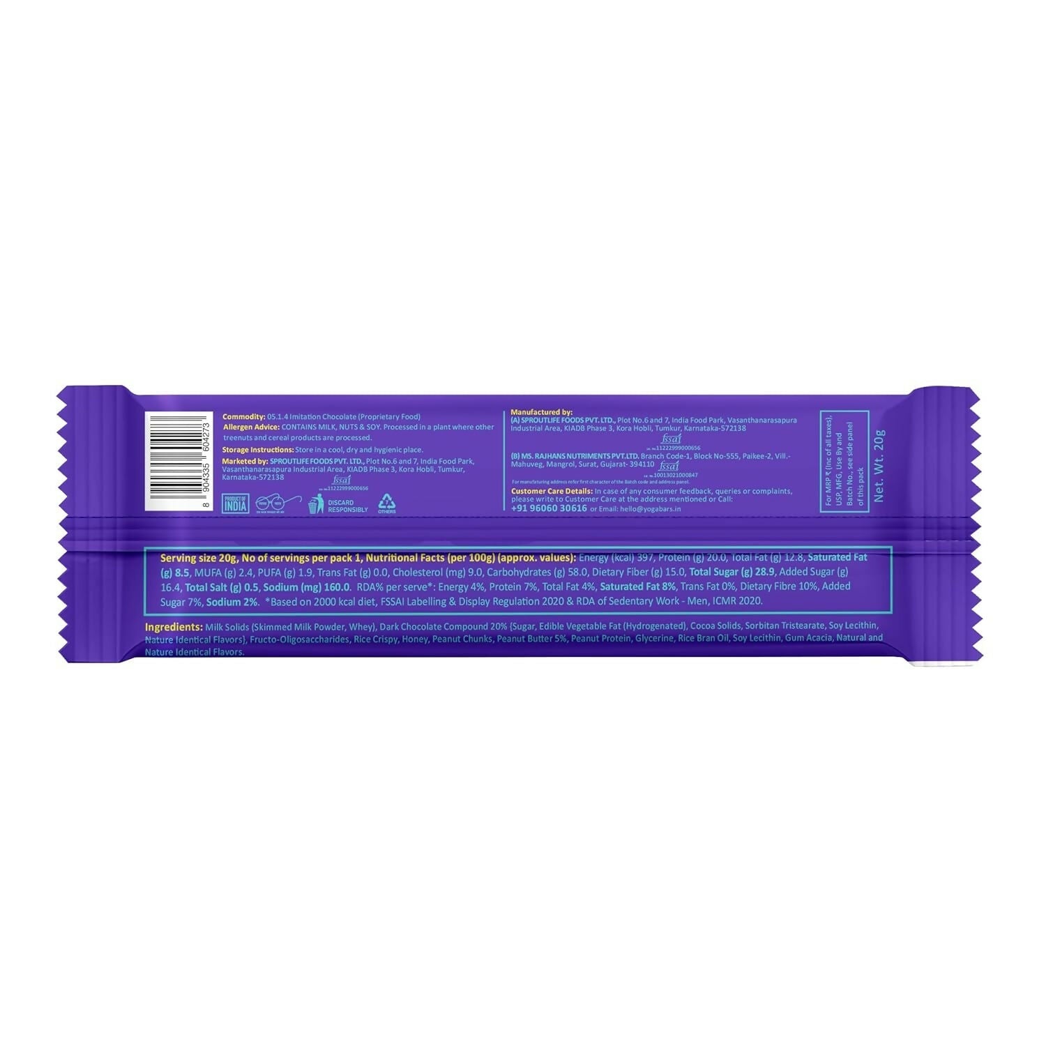 Yoga Bar Protein minis and Choco Peanut Bars Butter Combo | Grocsy