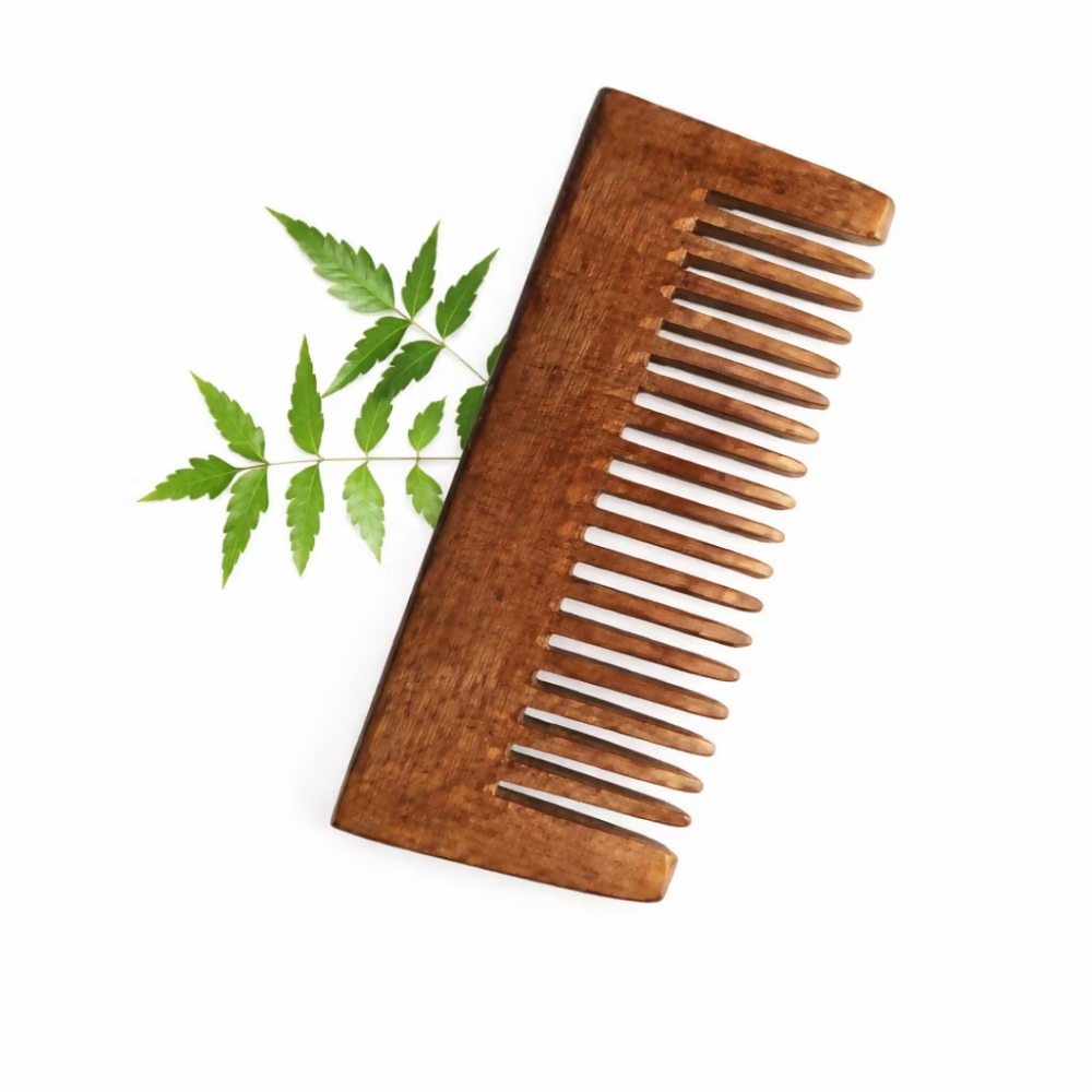 Bronson Professional Kacchi Neem Handmade Wooden Comb | Grocsy
