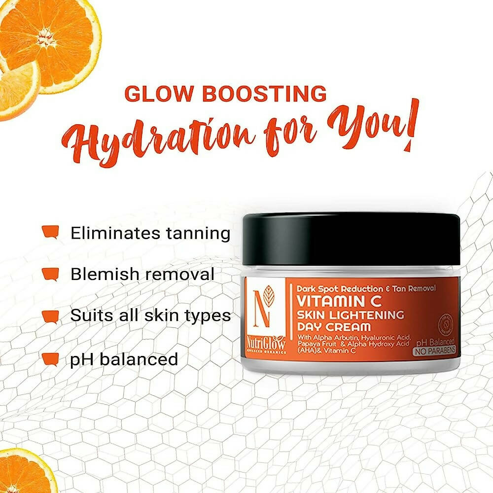 NutriGlow Advanced Organics Vitamin C Skin lightening Day Cream | Grocsy