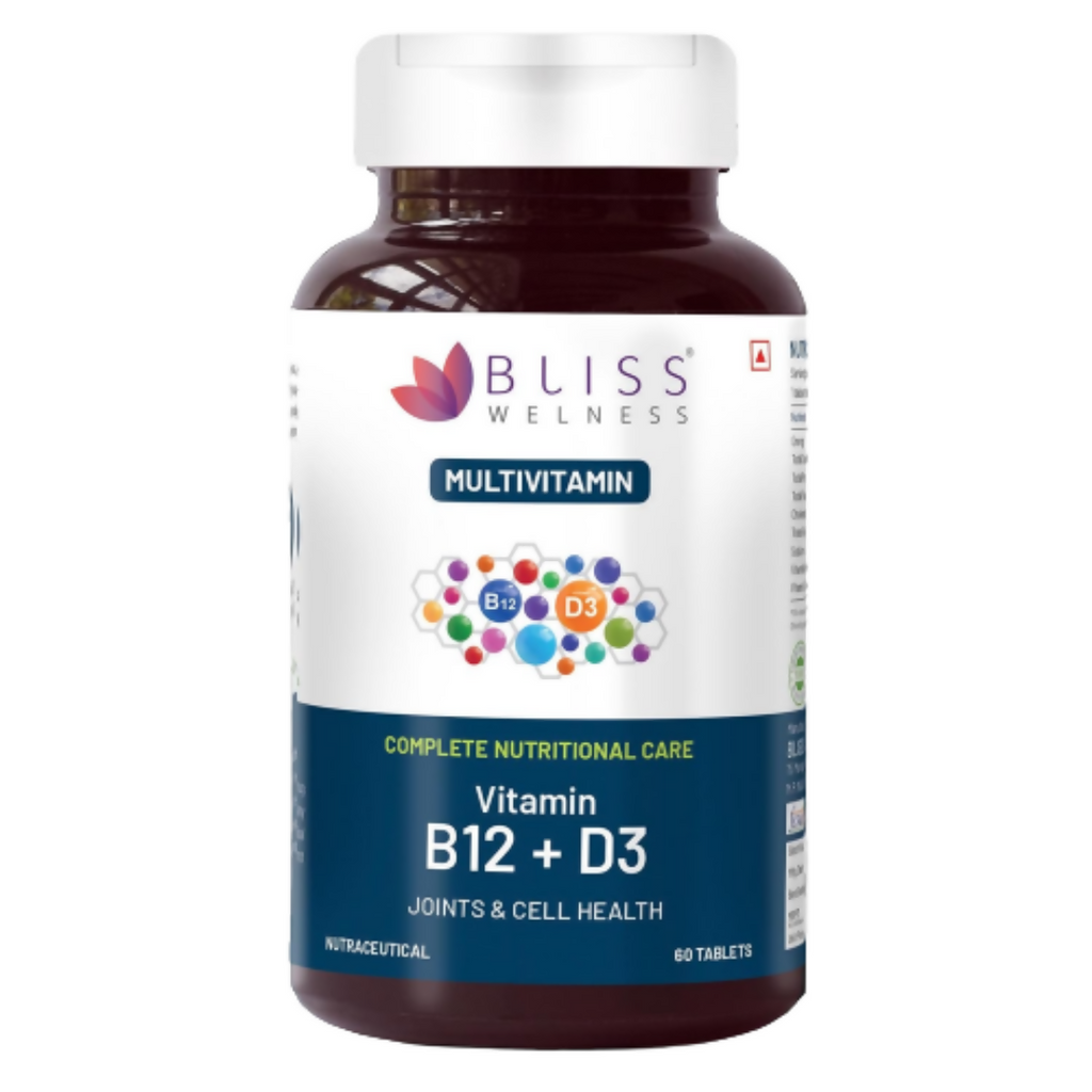 Bliss Welness Vitamin B12+D3 Tablets | Grocsy