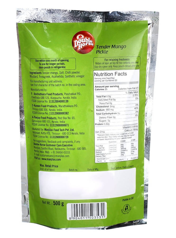 Double Horse Tender Mango Pickle | Grocsy