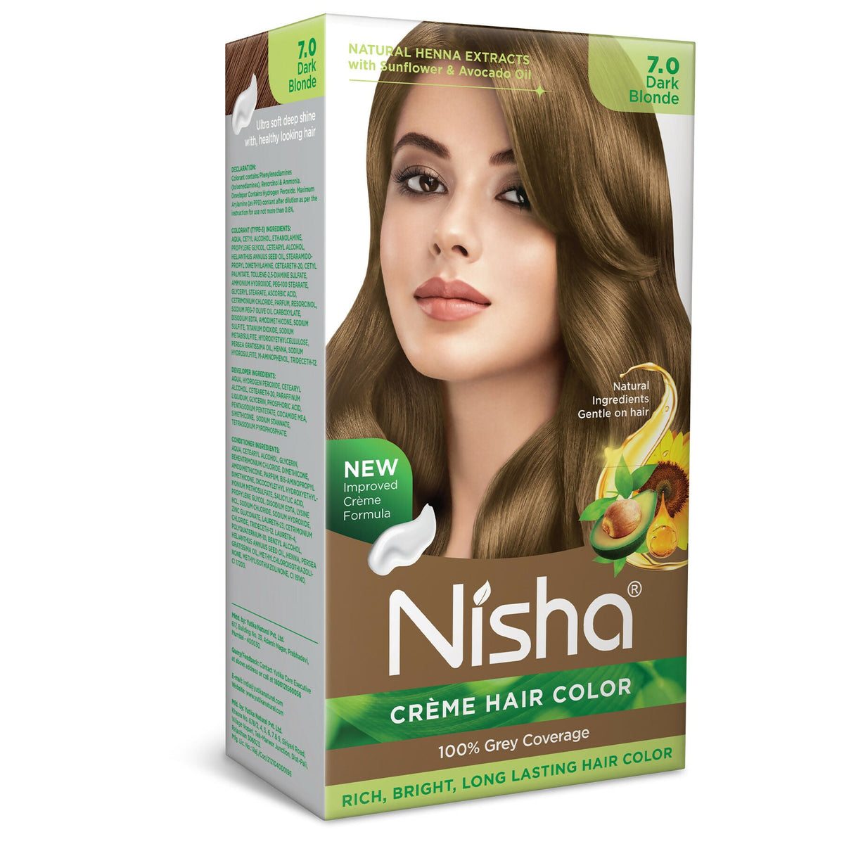 Nisha Creme Hair Color for Women - Dark Blonde | Grocsy