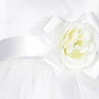 Asmaani Baby Girl's White Satin A-Line Maxi Full Length Dress (AS-DRESS_22001) | Grocsy