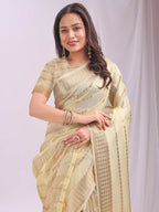 Shree Shyam Fashion Organza Gold Saree | Grocsy
