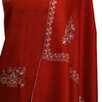Nizalia Handmade Sozni Work Red Pashmina - Limited Time Offer | Grocsy