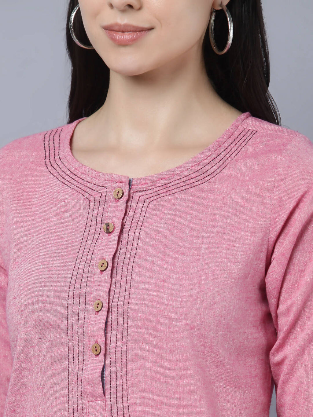 Myshka Women Pink Solid Straight Kurta | Grocsy