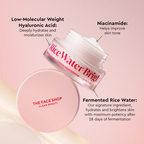 The Face Shop Rice Water Cream with Niacinamide & HA, Brightens Skin | Grocsy