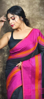 Exclusive Collection Block Print Pure Cotton Handloom Gorgeous Saree | Grocsy