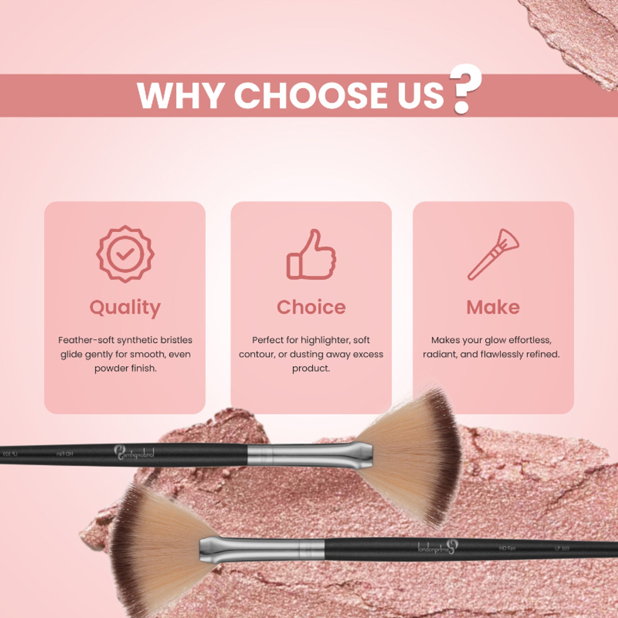 London Prime HD Fan Brush-LP309 ( Formerly London Pride Cosmetics ) | Grocsy