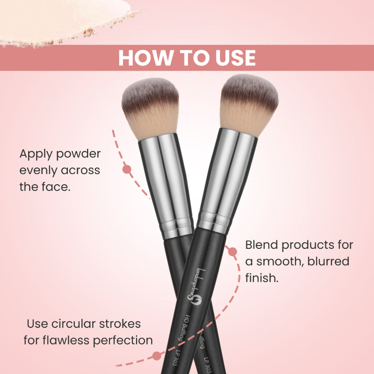 London Prime HD Buffing Brush-LP303 ( Formerly London Pride Cosmetics ) | Grocsy