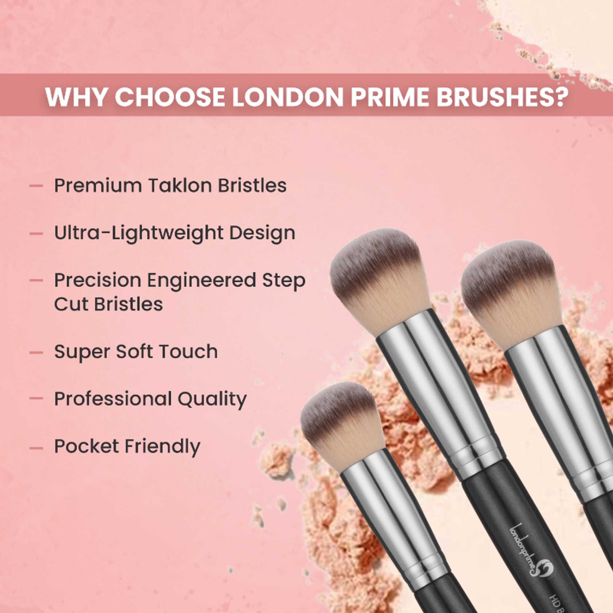 London Prime HD Buffing Brush-LP303 ( Formerly London Pride Cosmetics ) | Grocsy