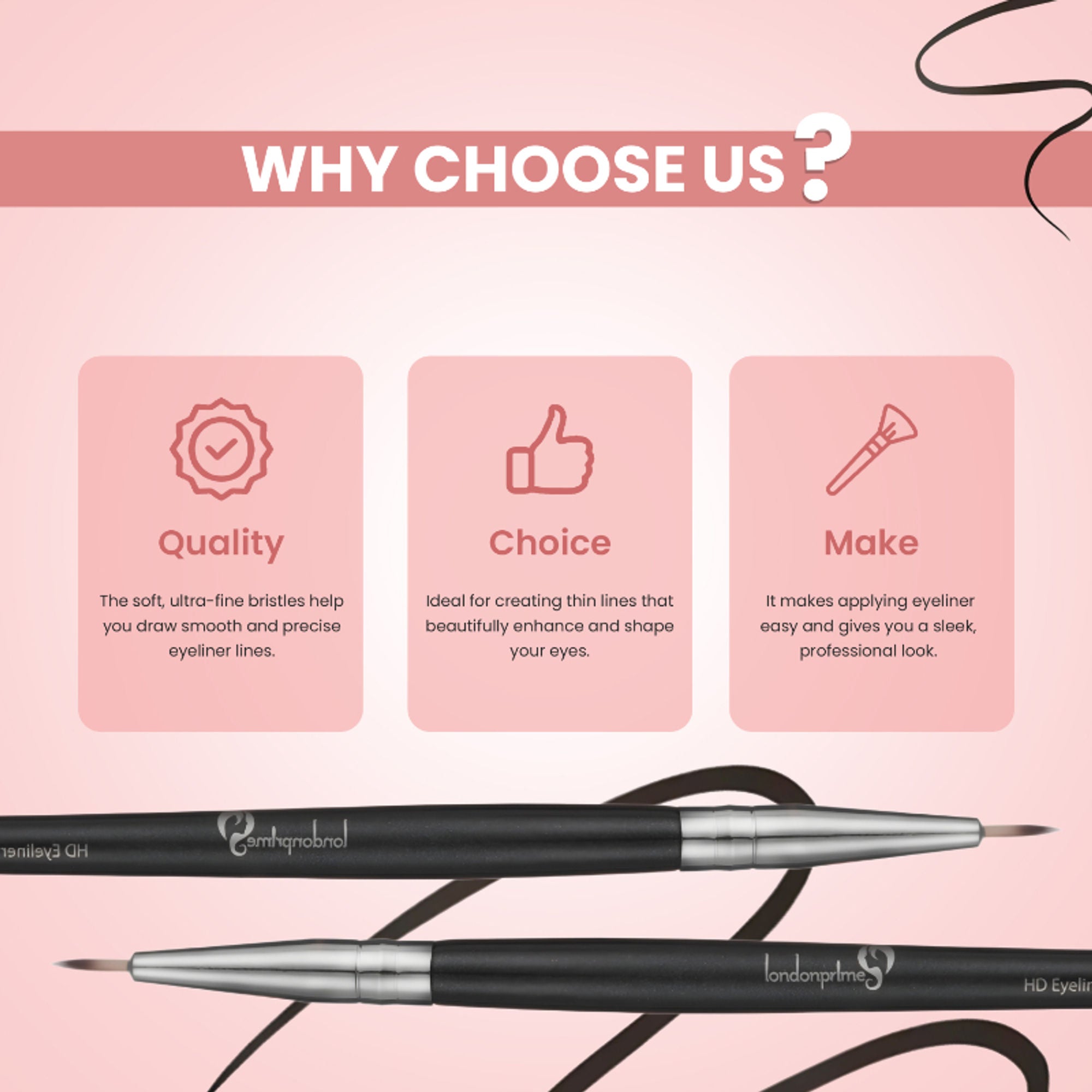 London Prime HD Eyeliner Brush-LP312 ( Formerly London Pride Cosmetics ) | Grocsy