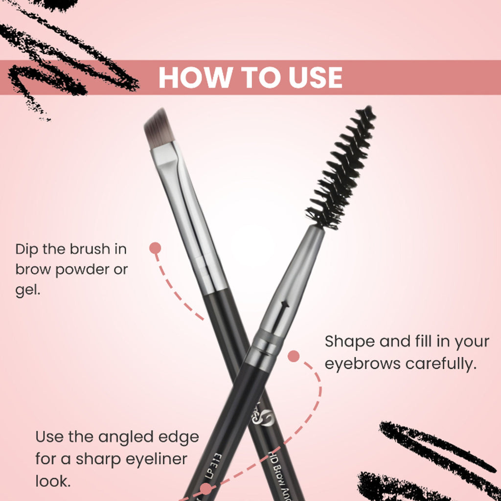 London Prime HD Brow And Angular Brush-LP313 ( Formerly London Pride Cosmetics ) | Grocsy