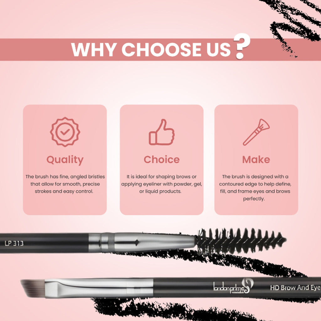 London Prime HD Brow And Angular Brush-LP313 ( Formerly London Pride Cosmetics ) | Grocsy