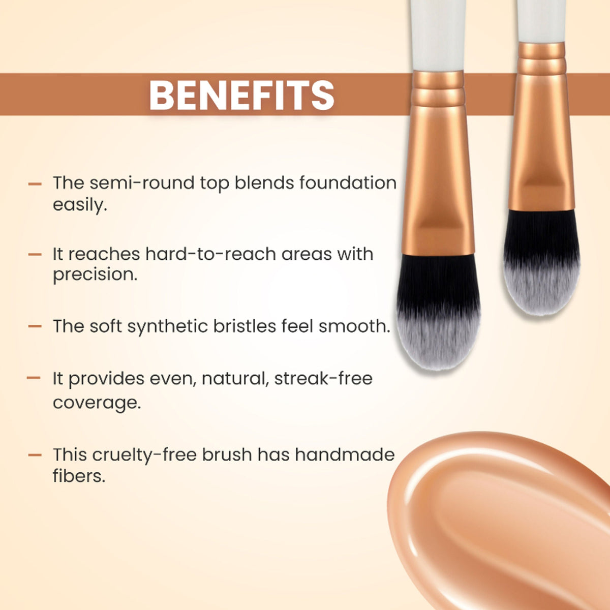 London Prime Cosmetics GS Foundation Brush | Grocsy