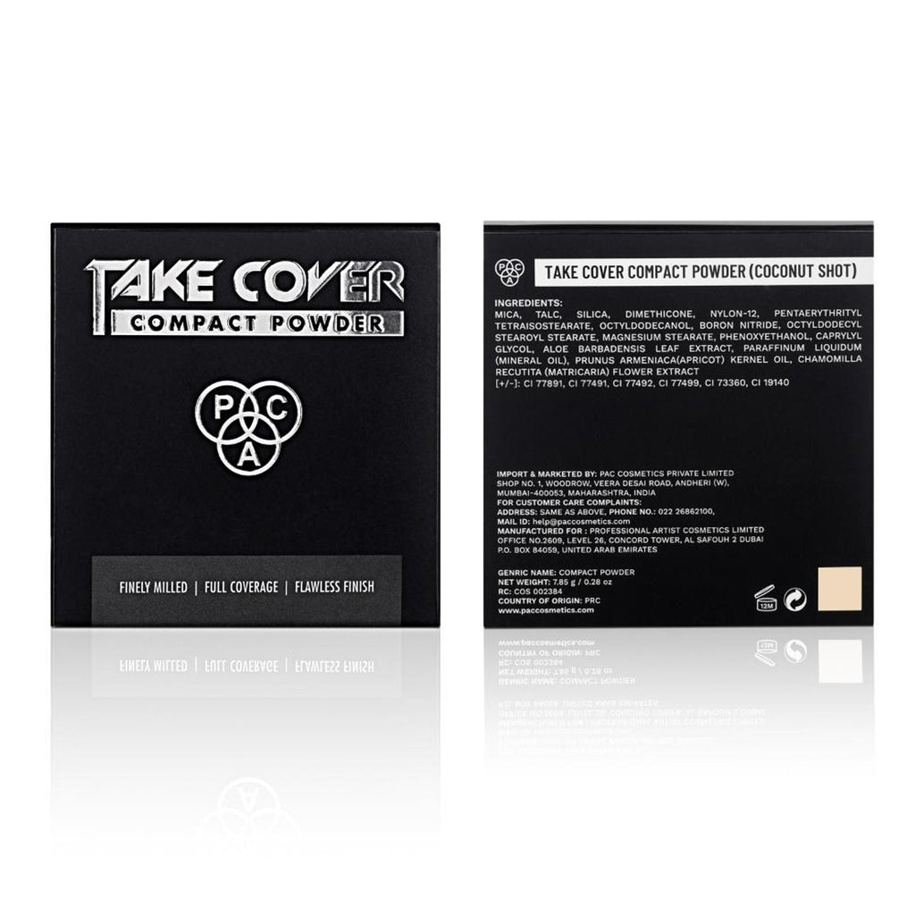 PAC Studio Take Cover Compact Powder - 03 coconut Shot | Grocsy