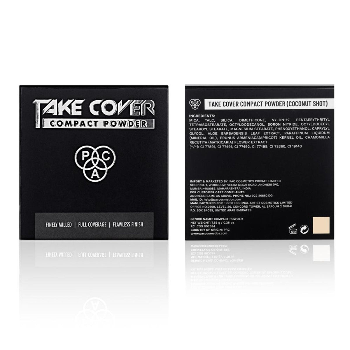 PAC Studio Take Cover Compact Powder - 03 coconut Shot | Grocsy