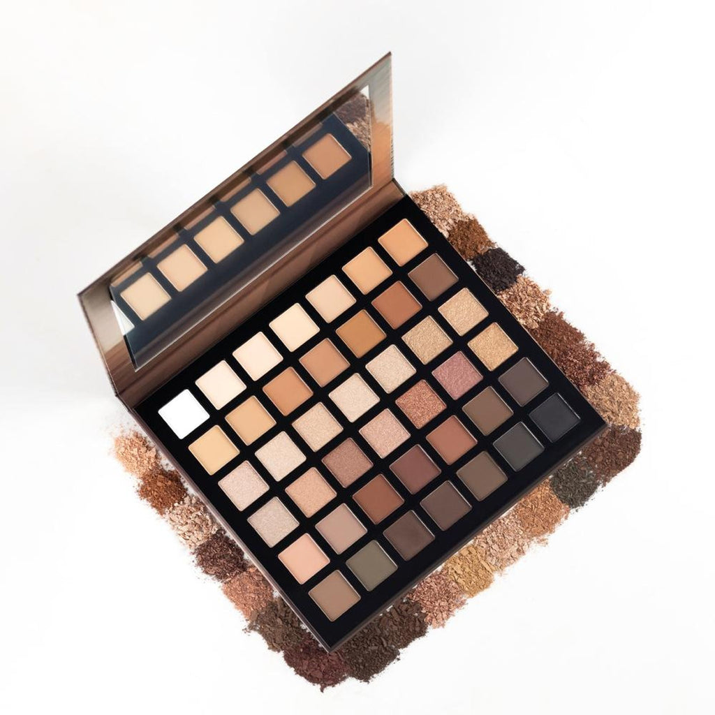 PAC Studio Prism Eyeshadow Palette X42 Neutrals - High Impact Mattes Pearls & Shimmers, Blendable Formula | Grocsy