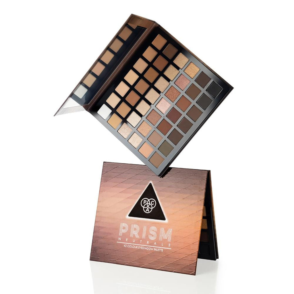 PAC Studio Prism Eyeshadow Palette X42 Neutrals - High Impact Mattes Pearls & Shimmers, Blendable Formula | Grocsy