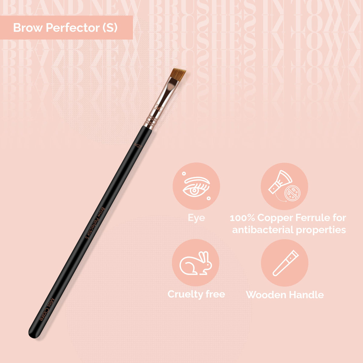 Miss Claire M27 - Brow Perfector Brush (S) - Rose Gold | Grocsy