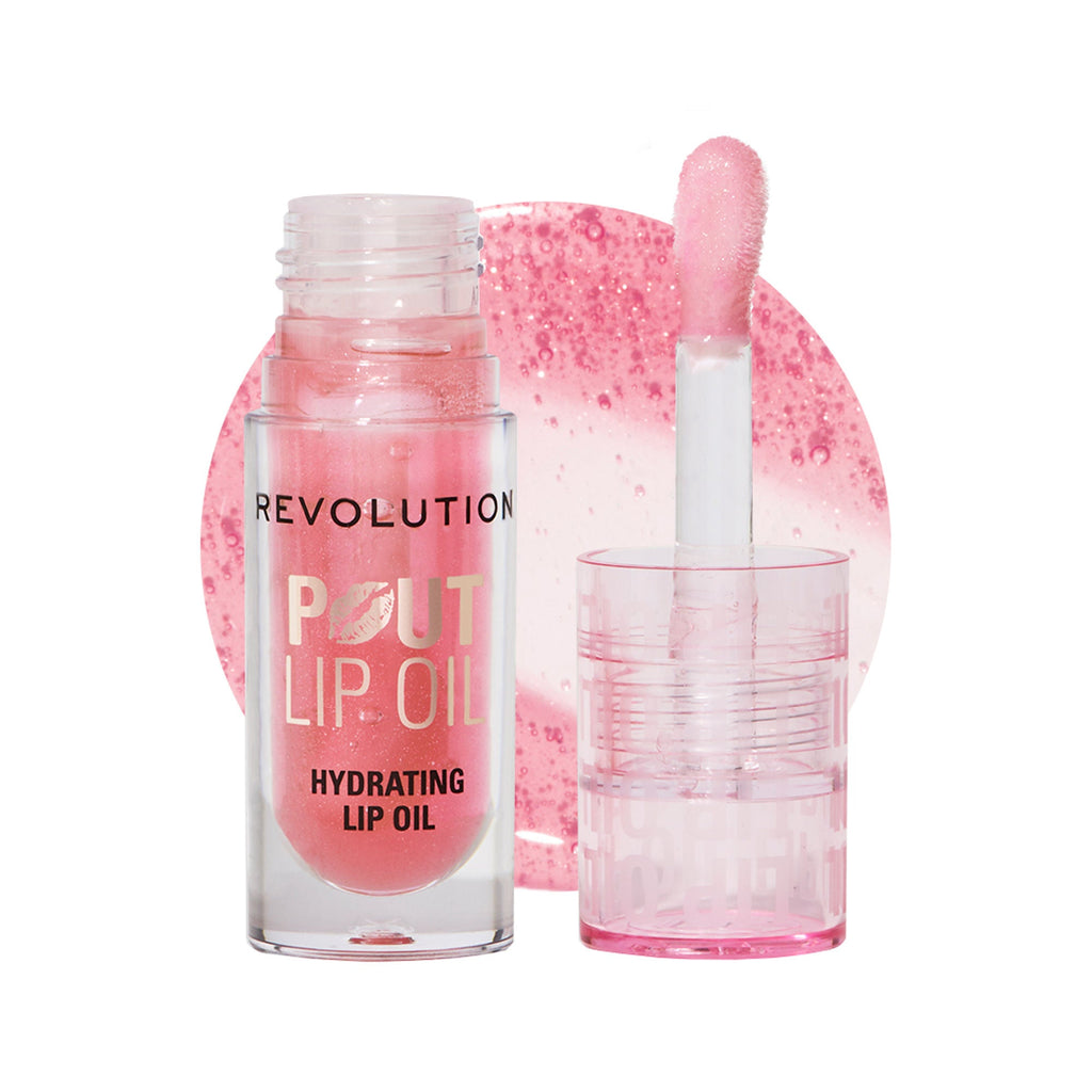 Makeup Revolution Pout Lip Oil - Pink Shimmer | Grocsy