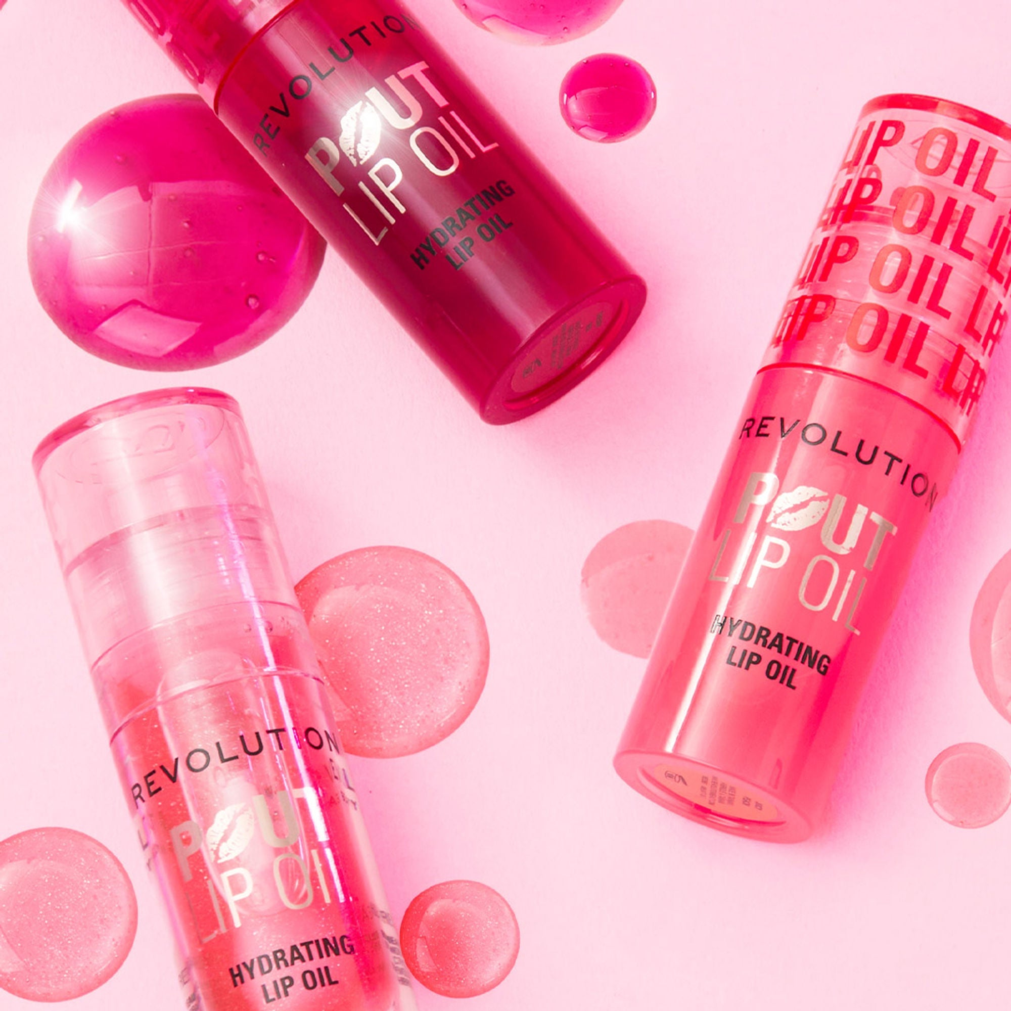 Makeup Revolution Pout Lip Oil - Pink Shimmer | Grocsy