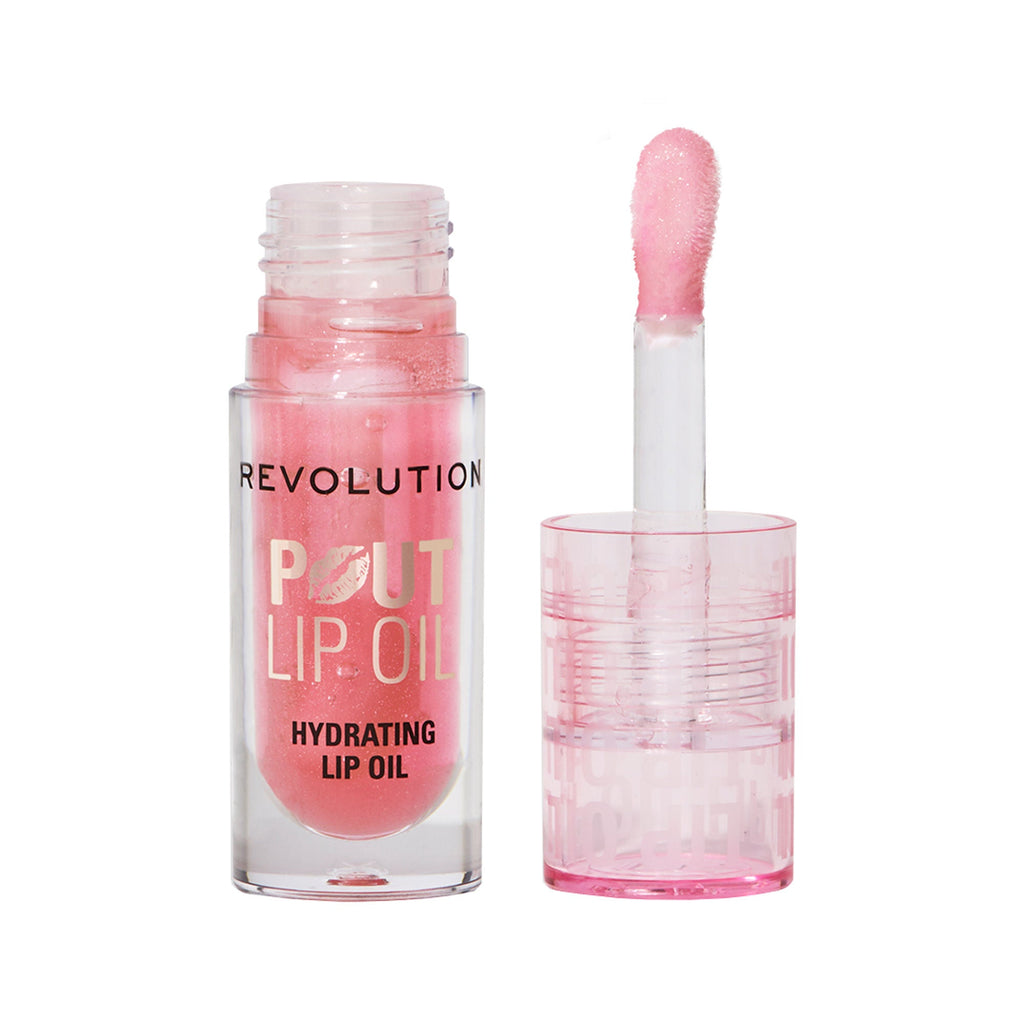 Makeup Revolution Pout Lip Oil - Pink Shimmer | Grocsy