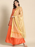 All About You Women Woven Design Regular Kurta with Palazzos & Dupatta | Grocsy