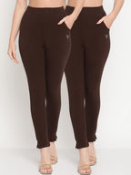 TAG 7 Pack of 2 Brown Ankle-Length Leggings | Grocsy