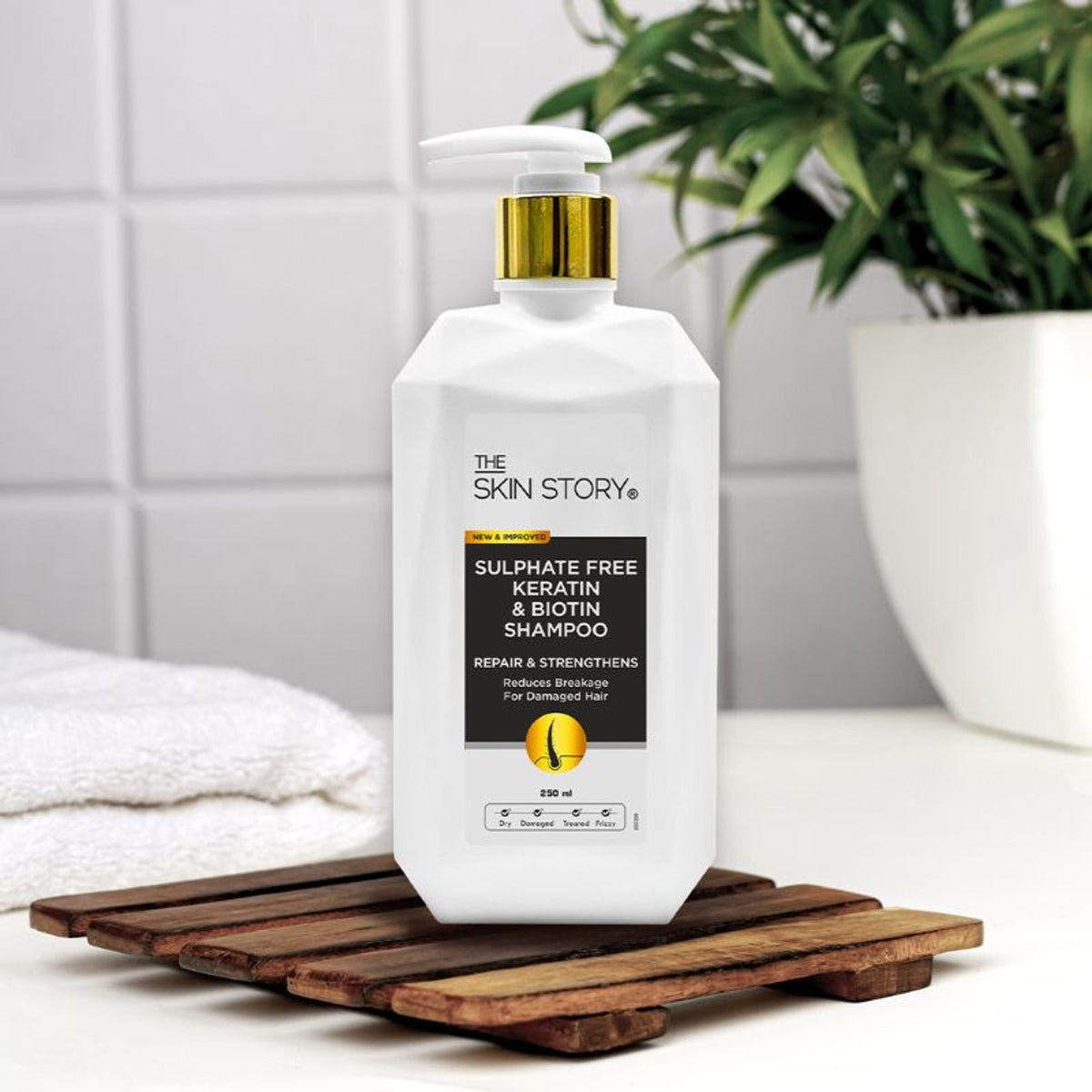 The Skin Story Sulphate Free Keratin Smooth Shampoo For Dry Damaged Hair | Grocsy