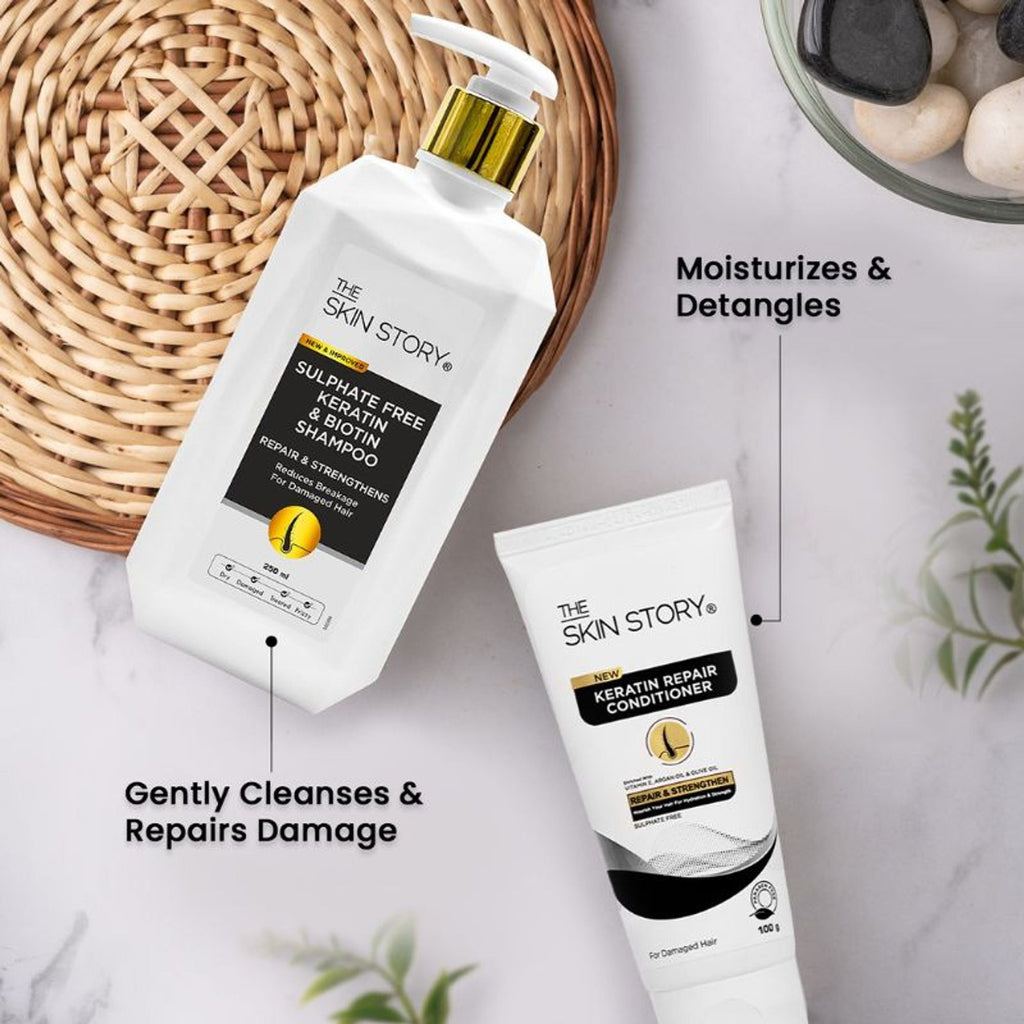 The Skin Story Sulphate Free Keratin Smooth Shampoo For Dry Damaged Hair | Grocsy