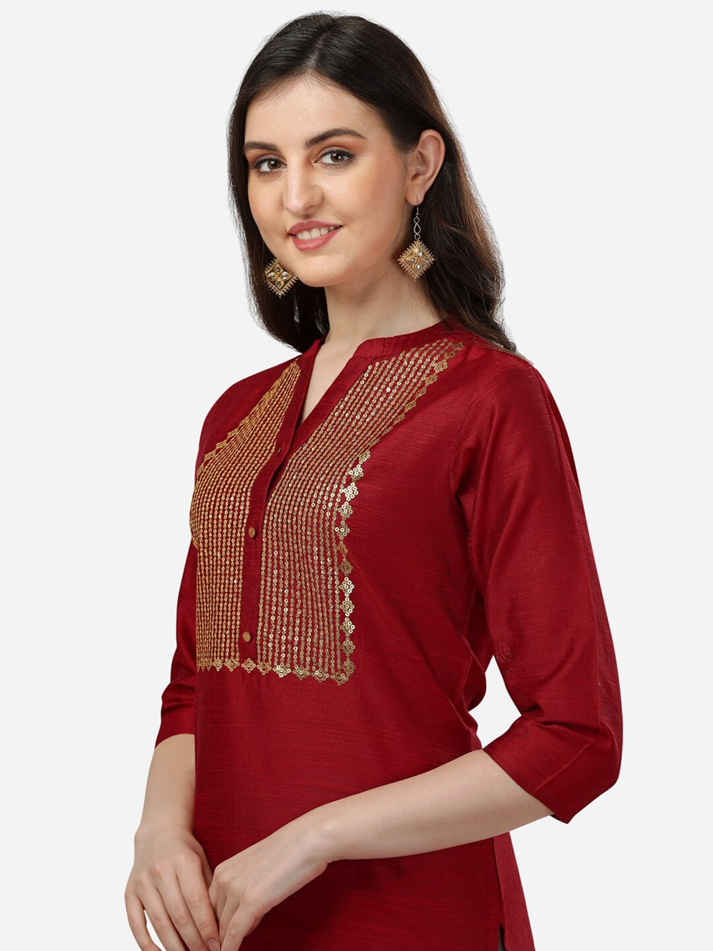 HERE&NOW Ethnic Motifs Yoke Design Kurta | Grocsy