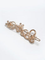Panash Women Gold-Toned & White Cz-Studded & Beaded Love Hair Pin | Grocsy