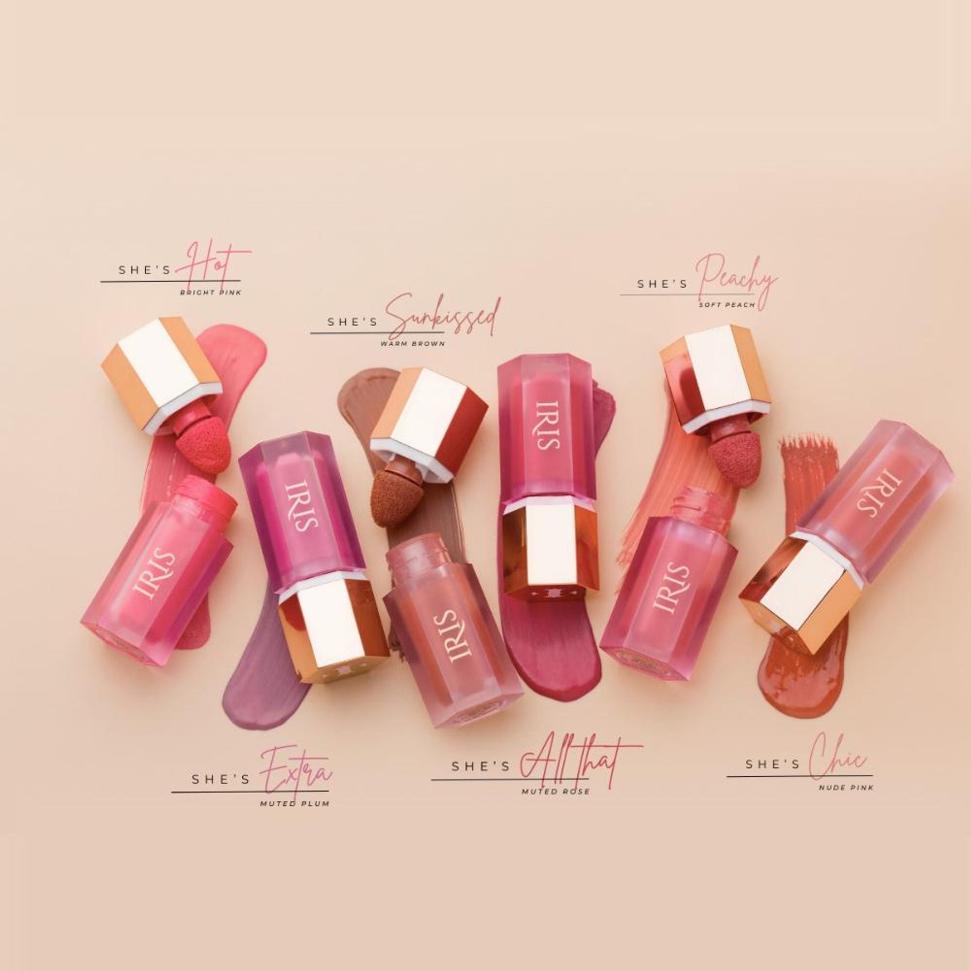 IRIS COSMETICS Oh! She Blushes Liquid Blush - Bright Pink | Grocsy