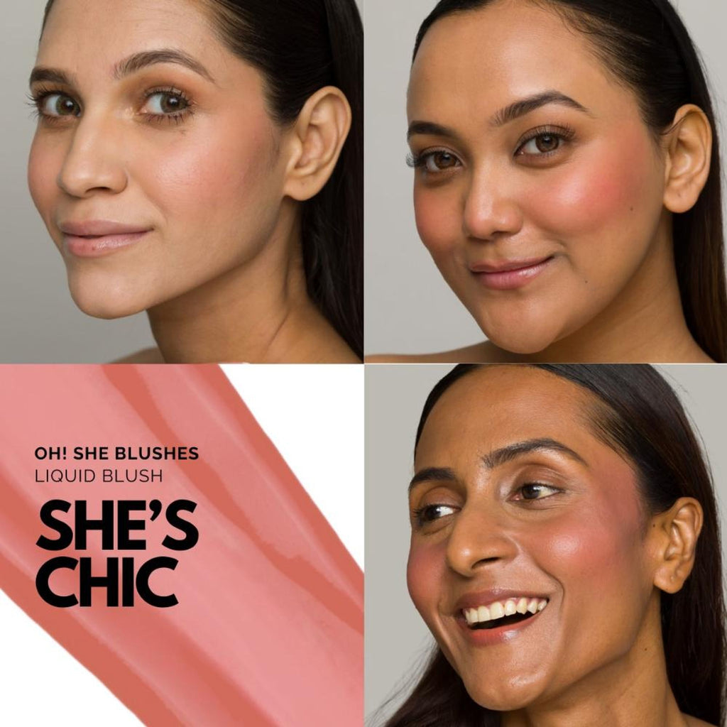 IRIS COSMETICS Oh! She Blushes Liquid Blush - Nude Pink | Grocsy