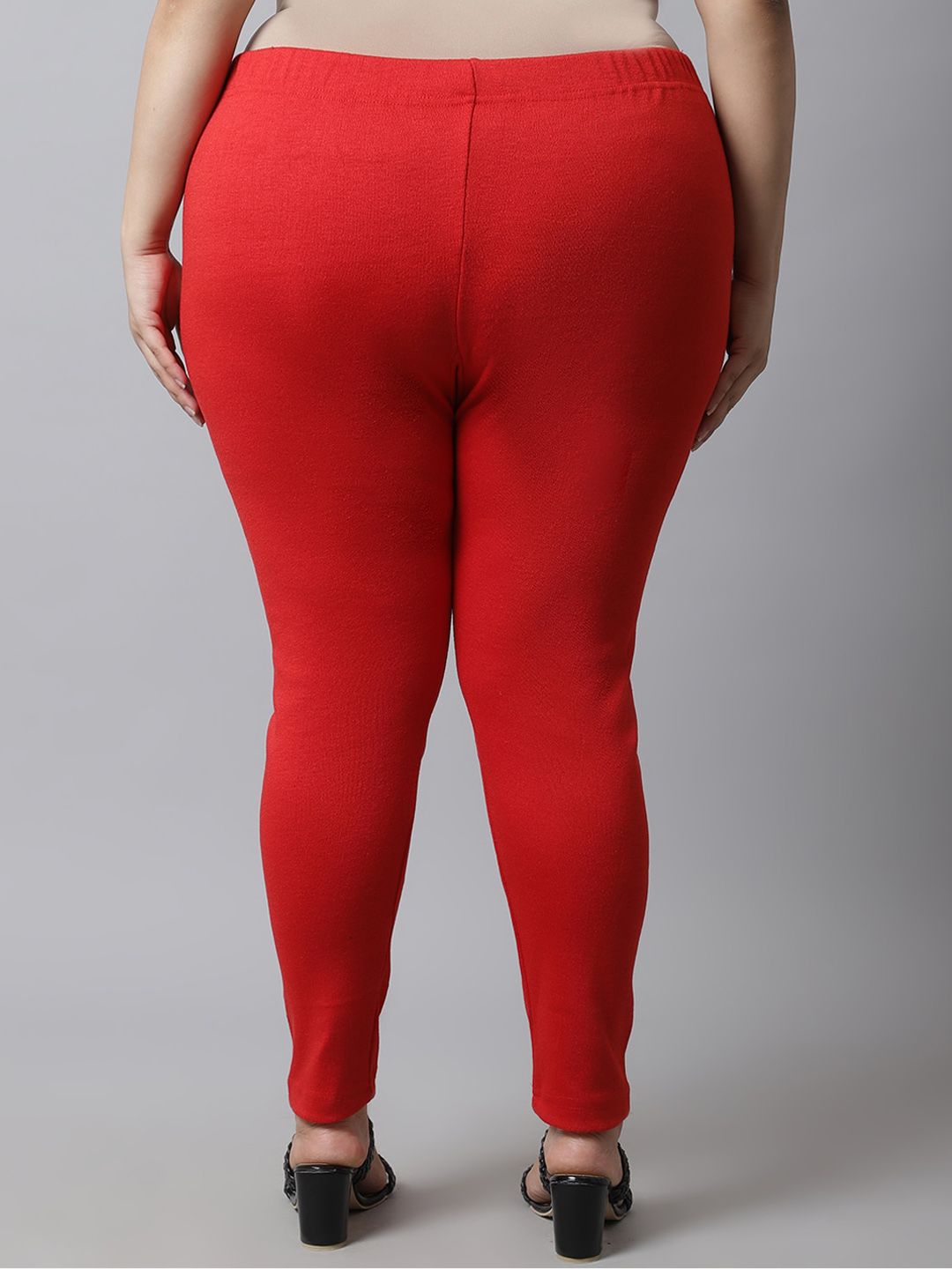 TAG 7 Women Plus Size Pack Of 2 Solid Ankle-Length Leggings | Grocsy