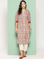 Ahalyaa Women's Traditional wear Kurta - Red | Grocsy