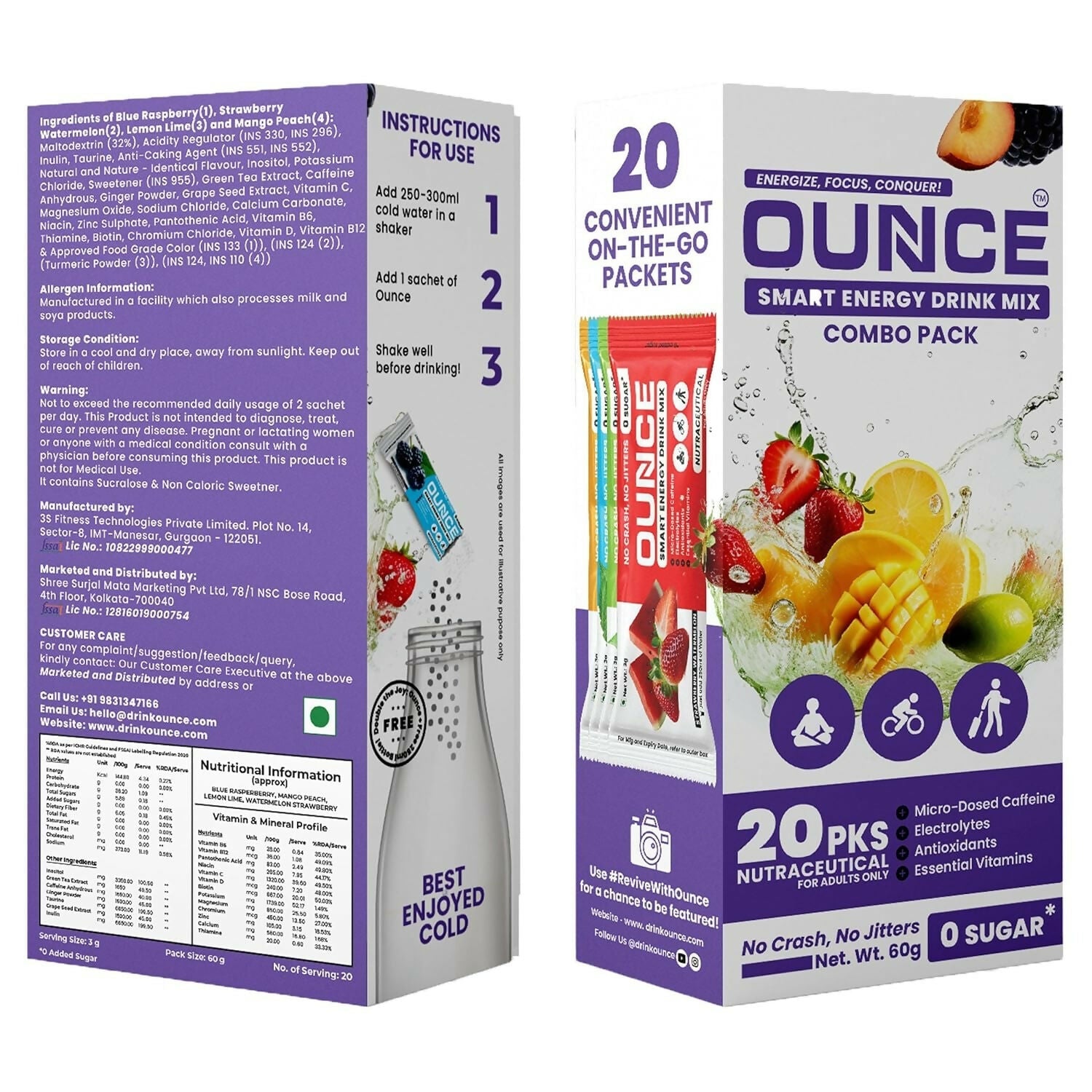 DrinkOunce Energy Drink Powder + Electrolyte Powder | Grocsy