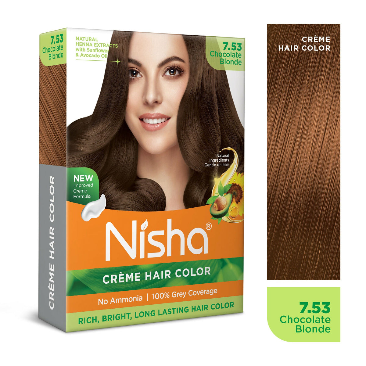 Nisha Creme Hair Color for Women - Chocolate Blonde | Grocsy