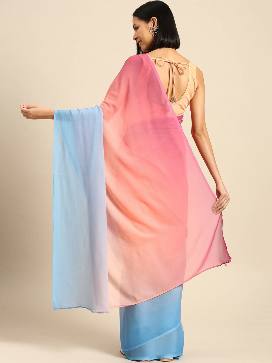 Ahalyaa Women's Traditional wear Saree - Peach | Grocsy