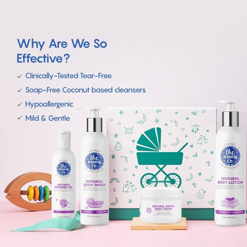 The Moms Co Baby Essentials With Ribbon Gift Box | Grocsy